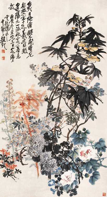 赵云壑 丙辰（1916年）作 一派秋容 立轴